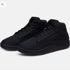 Women's Allbirds Black Canvas Pacer Mids Comfort Sneakers Shoes Size 11 NEW